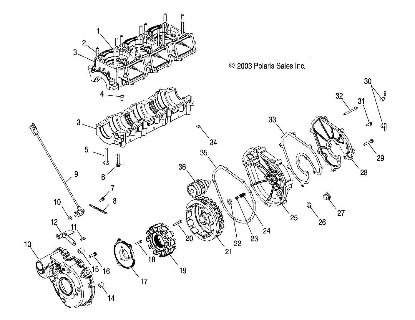 CRANKCASE - W045303CA/IA (4990539053B12)