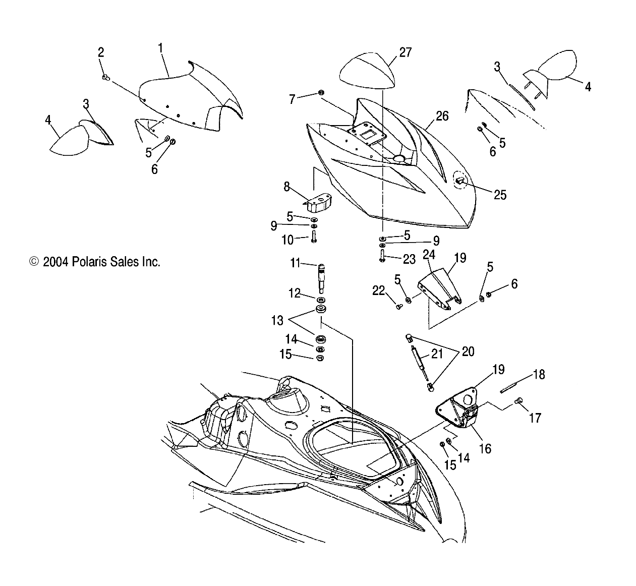 COMPARTMENT DOOR - W045304CA/IA/CB/IB/CC/IC (4990559055A03)