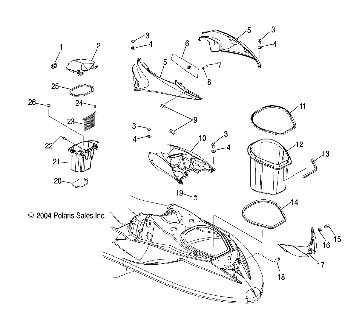 SHROUD and STORAGE - W045304CA/IA/CB/IB/CC/IC (4990559055A04)