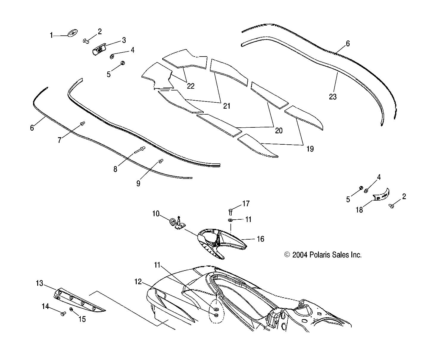 HULL and BODY - W045304CA/IA/CB/IB/CC/IC (4990559055A05)