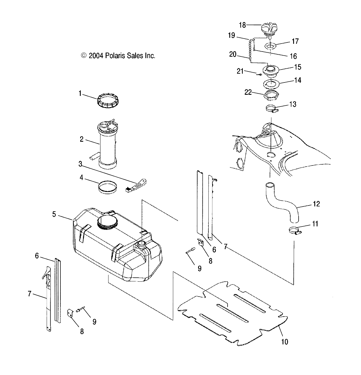 FUEL TANK - W045304CA/IA/CB/IB/CC/IC (4990559055A08)