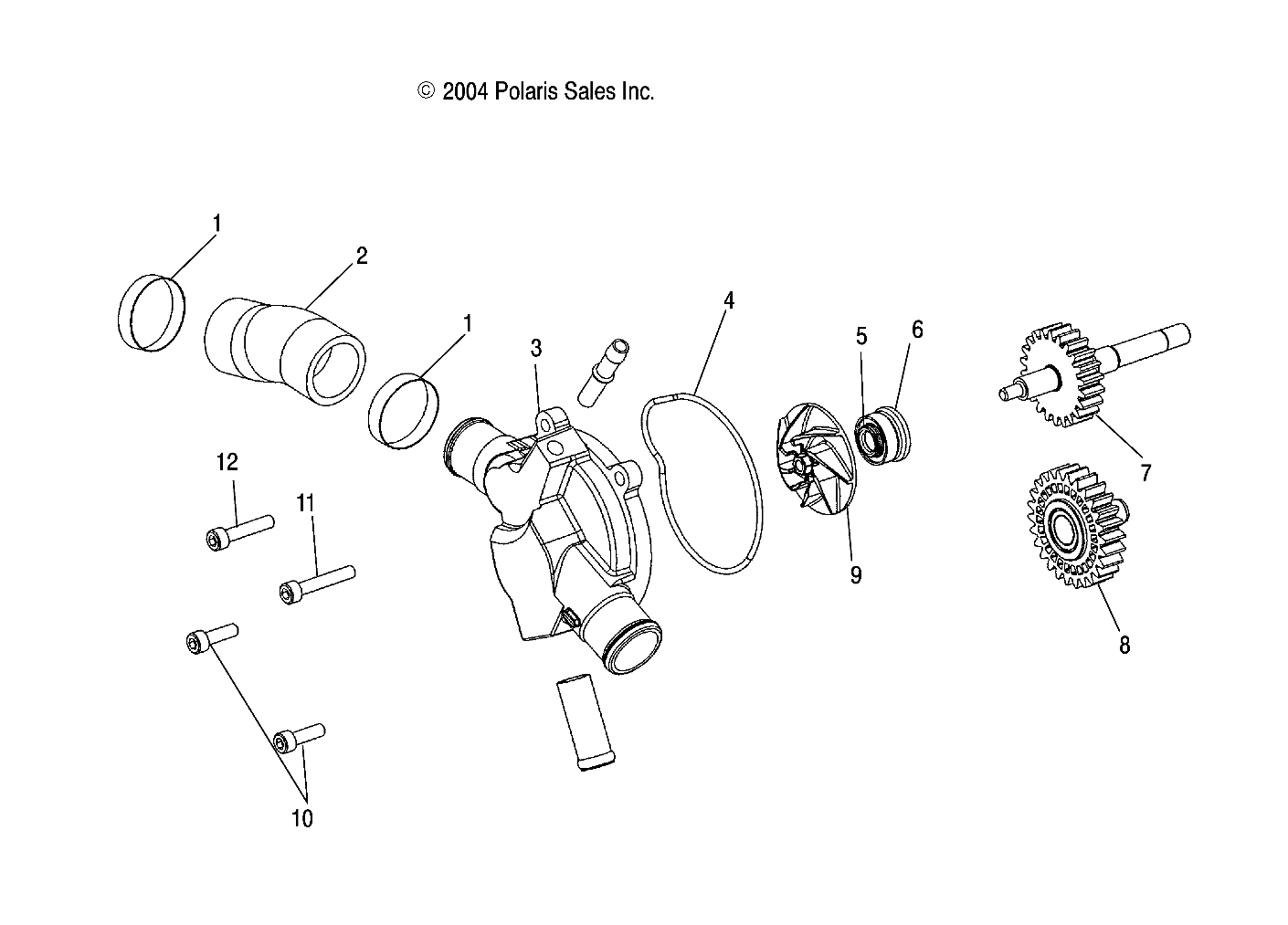 WATER PUMP - W045304CA/IA/CB/IB/CC/IC (4990559055B11)