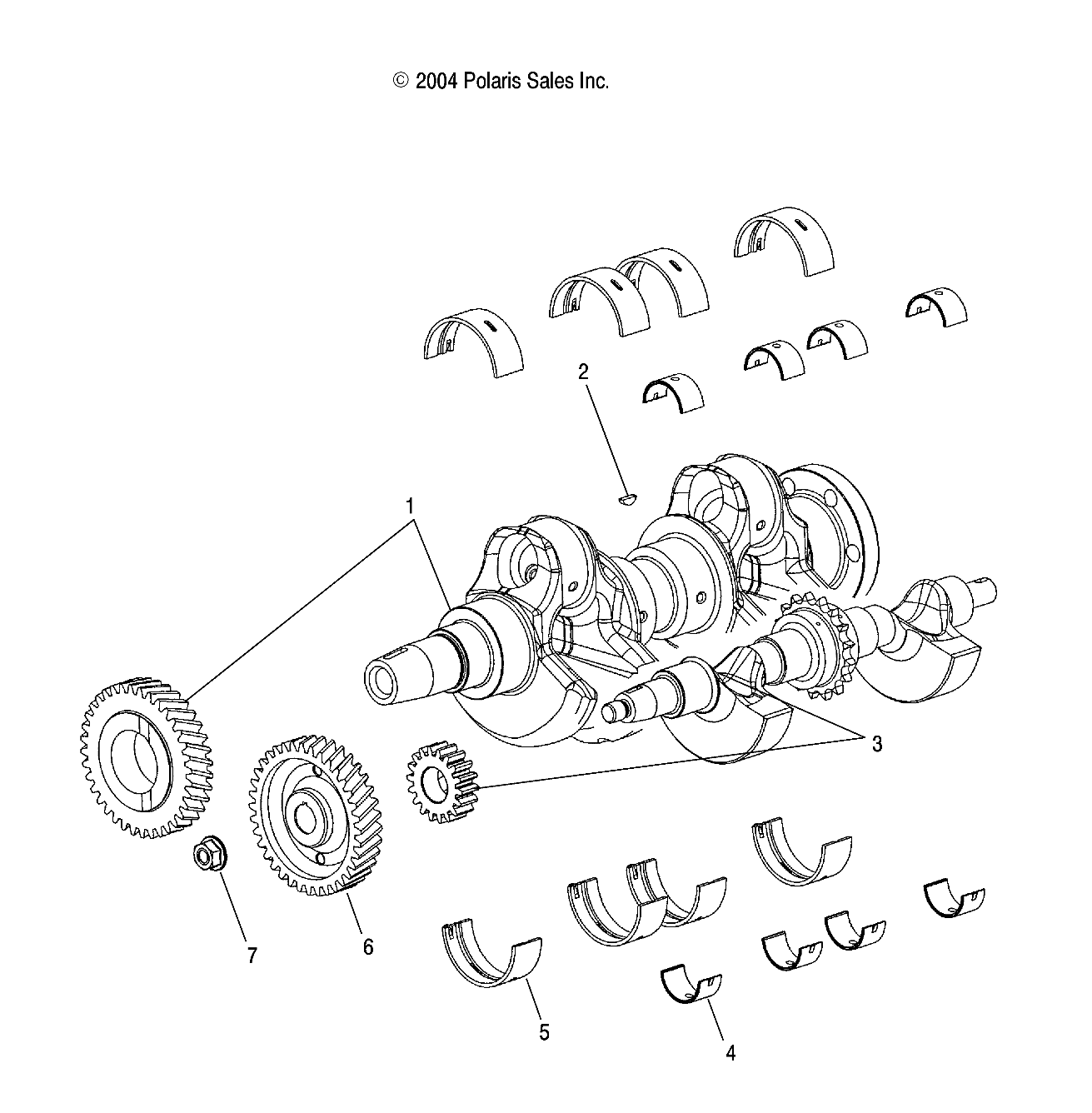 CRANKSHAFT and BALANCE SHAFT - W045304CA/IA/CB/IB/CC/IC (4990559055B12)