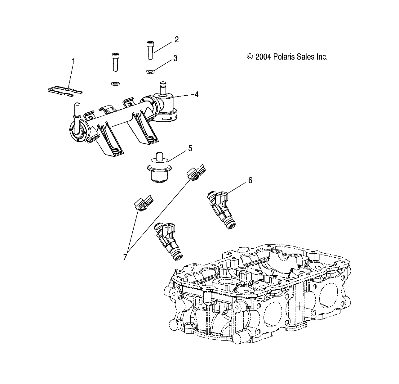 FUEL RAIL - W045304CA/IA/CB/IB/CC/IC (4990559055C09)