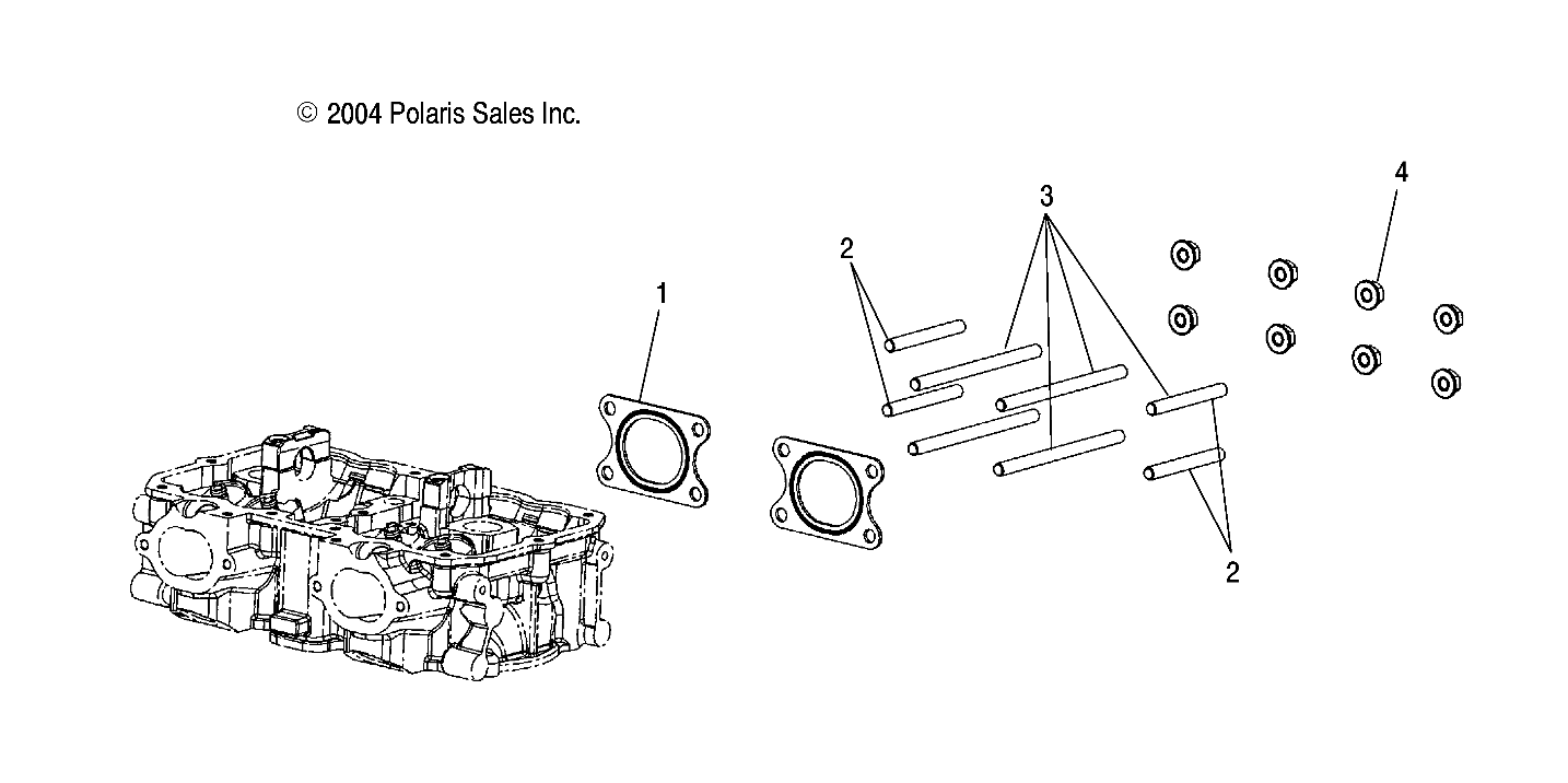 EXHAUST GASKETS and HARDWARE - W045304CA/IA/CB/IB/CC/IC (4990559055C10)