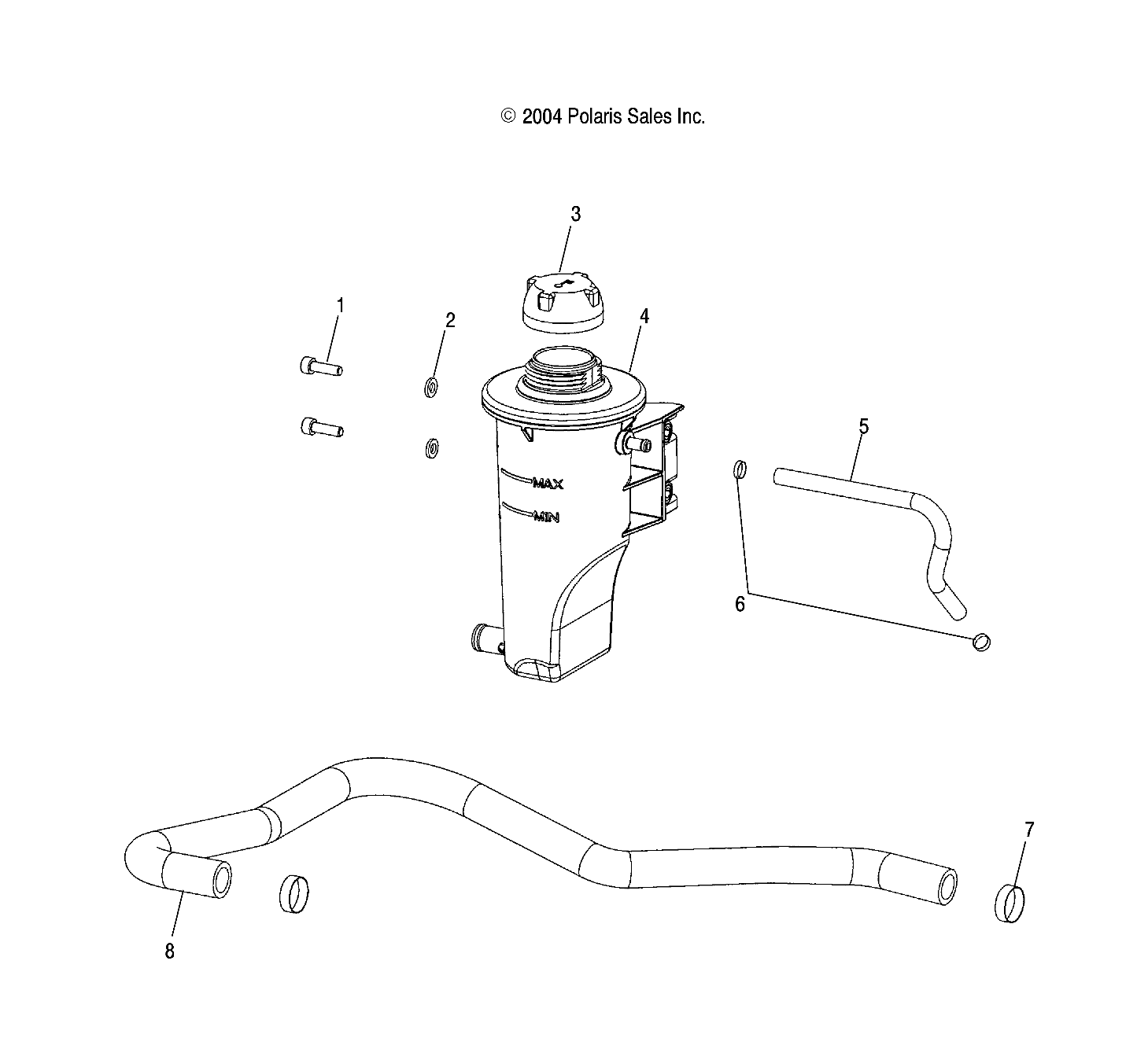 COOLANT BOTTLE - W045304CA/IA/CB/IB/CC/IC (4990559055D07)