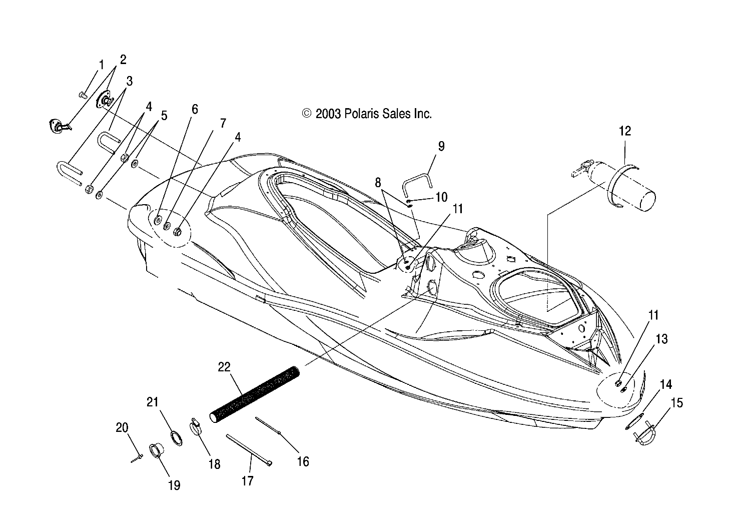 HULL and BODY - W045305CA/IA/CB/IB/IE/CC/IC/CD/ID/IF (4990579057A06)