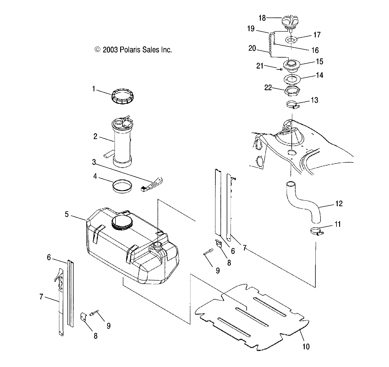 FUEL TANK - W045305CA/IA/CB/IB/IE/CC/IC/CD/ID/IF (4990579057A08)