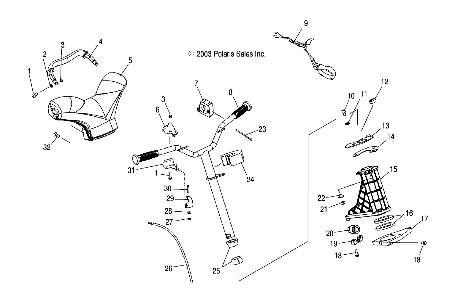 STEERING - W045305CA/IA/CB/IB/IE/CC/IC/CD/ID/IF (4990579057A10)