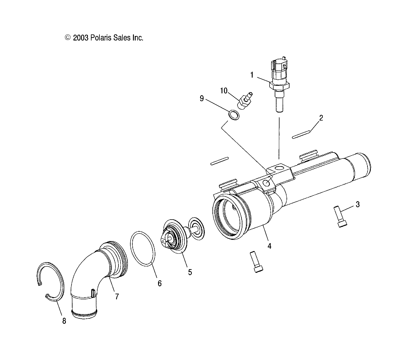 COOLANT RAIL - W045305CA/IA/CB/IB/IE/CC/IC/CD/ID/IF (4990579057B10)