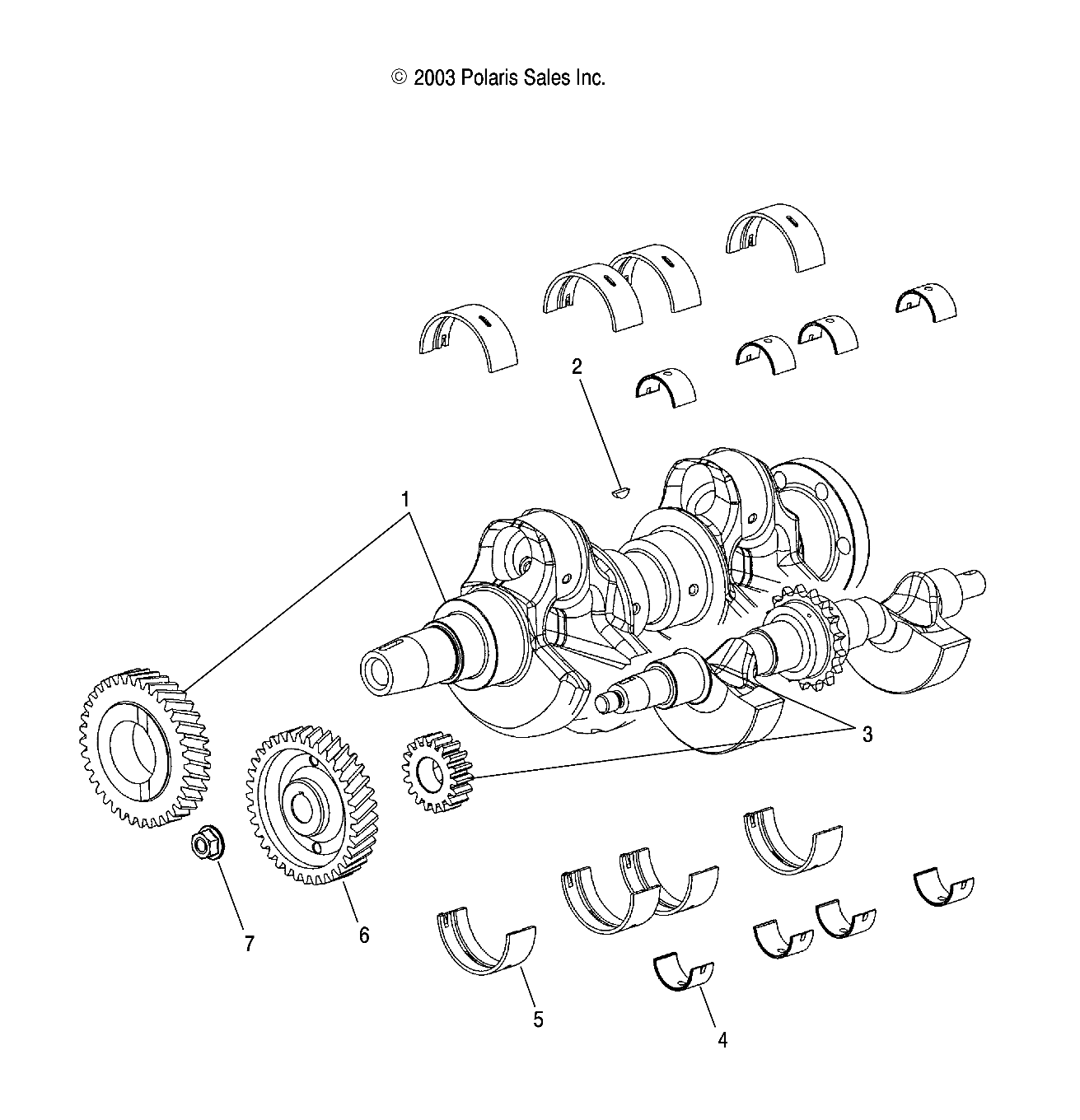 CRANKSHAFT and BALANCE SHAFT - W045305CA/IA/CB/IB/IE/CC/IC/CD/ID/IF (4990579057B12)