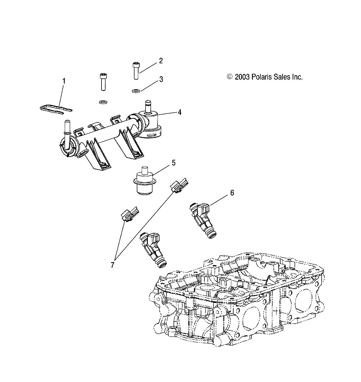 FUEL RAIL - W045305CA/IA/CB/IB/IE/CC/IC/CD/ID/IF (4990579057C09)