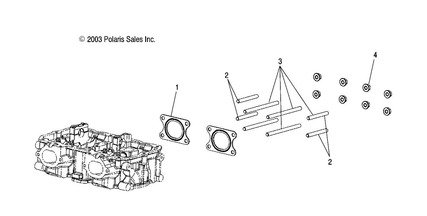 EXHAUST GASKETS and HARDWARE - W045305CA/IA/CB/IB/IE/CC/IC/CD/ID/IF (4990579057C10)