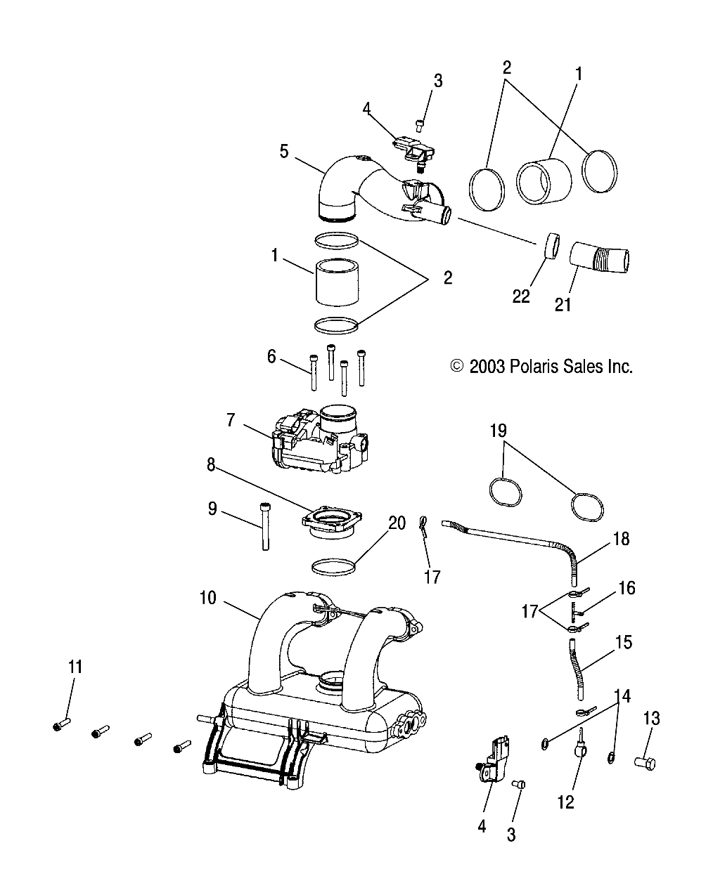 INTAKE and THROTTLE BODY - W045305CA/IA/CB/IB/IE/CC/IC/CD/ID/IF (4990579057D04)