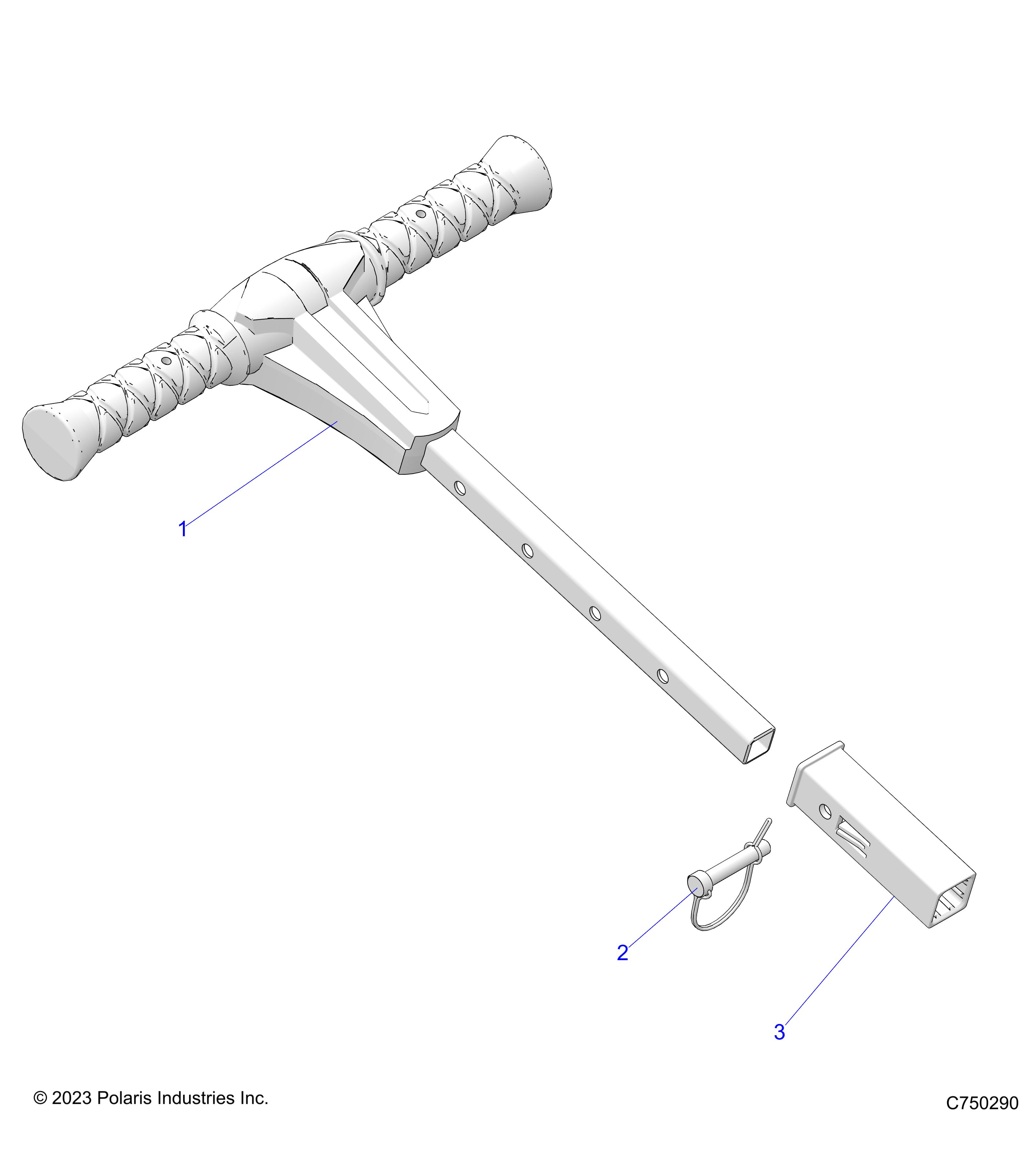 BODY, GRAB BAR, PASSENGER - Z25ASE99P5 (C750290)