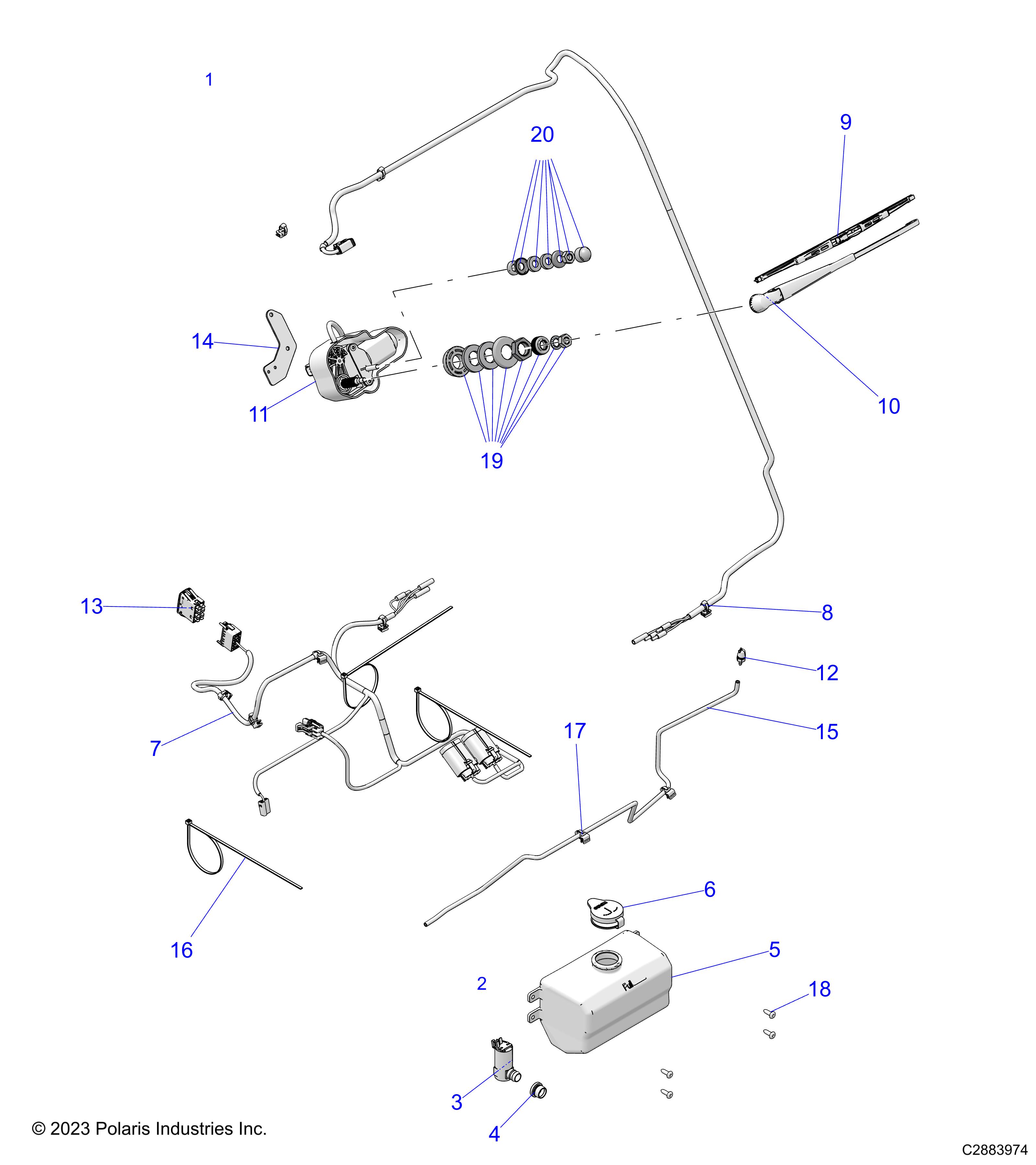 BODY, WINDSHIELD, WIPER - D24P4VD4B4/YD4B4 (C2883974)