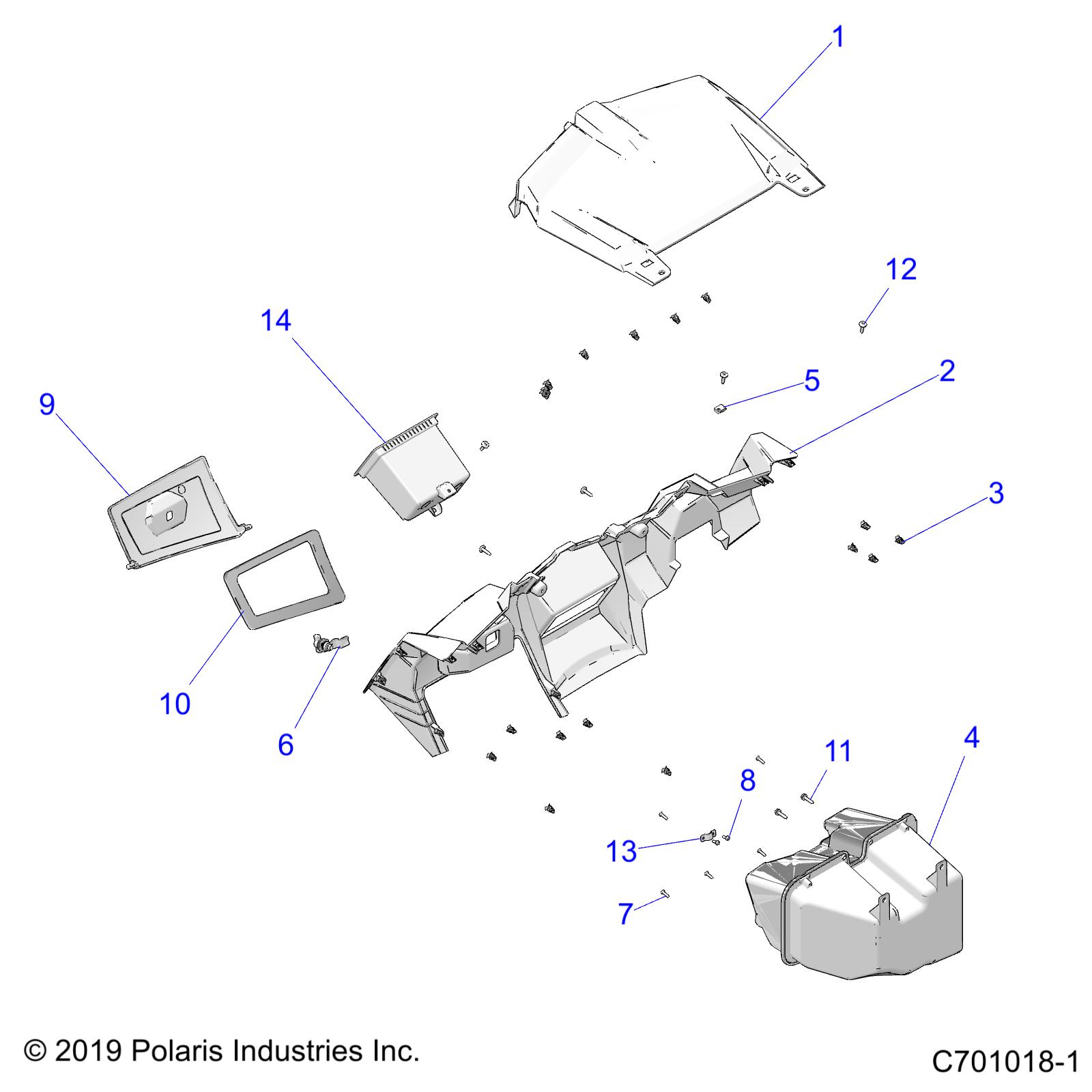 BODY, DASH AND GLOVEBOX - Z20ASS99C2/CH/FH (C701018-1)