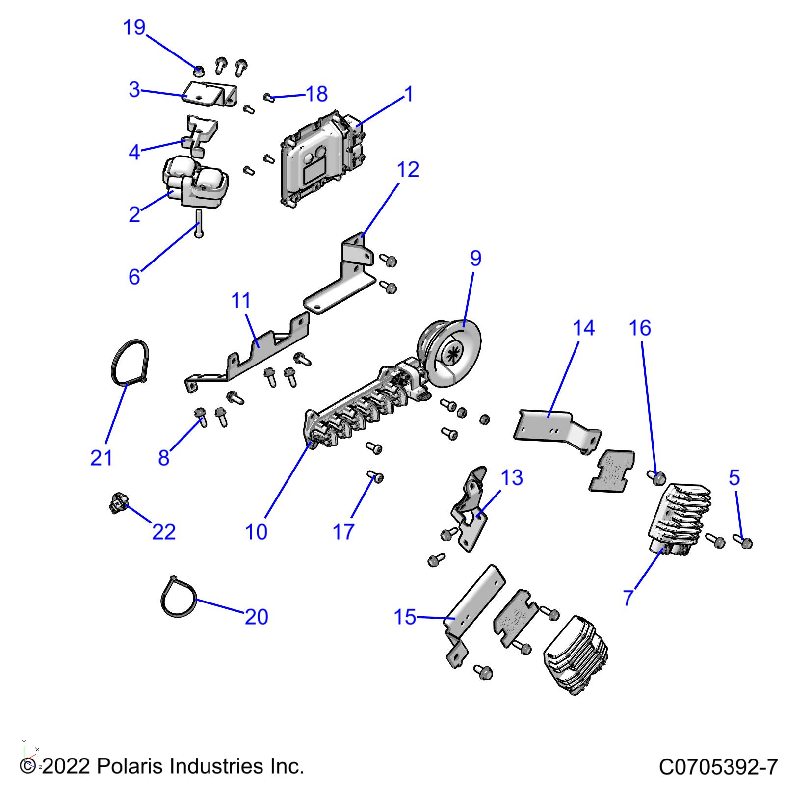 ELECTRICAL, WIRE HARNESS, COMPONANTS - R22RRH99AG/BG (C0705392-7)