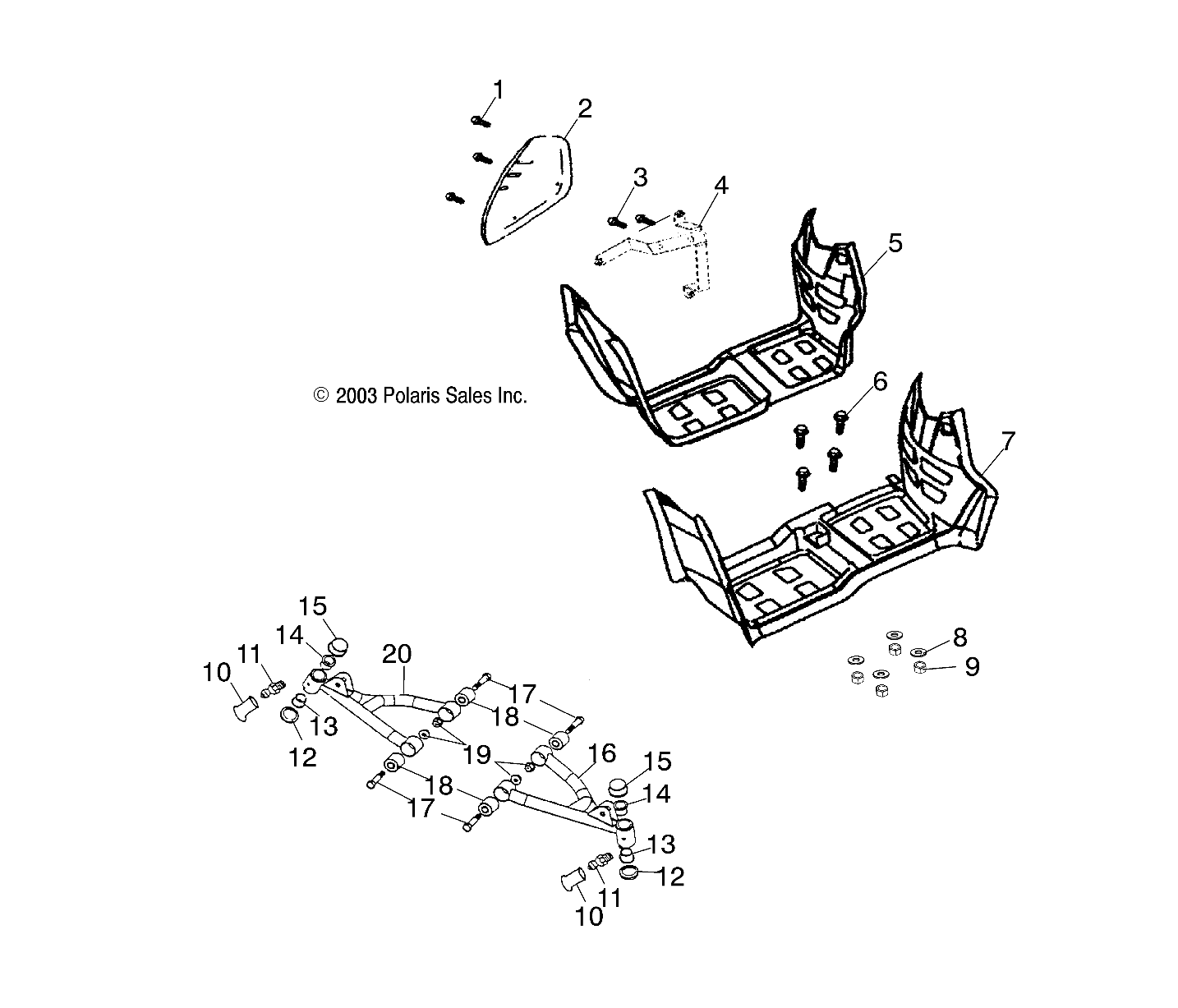 SWING ARM/FOOTREST - A04KA09CA/CB (4991329132B03)