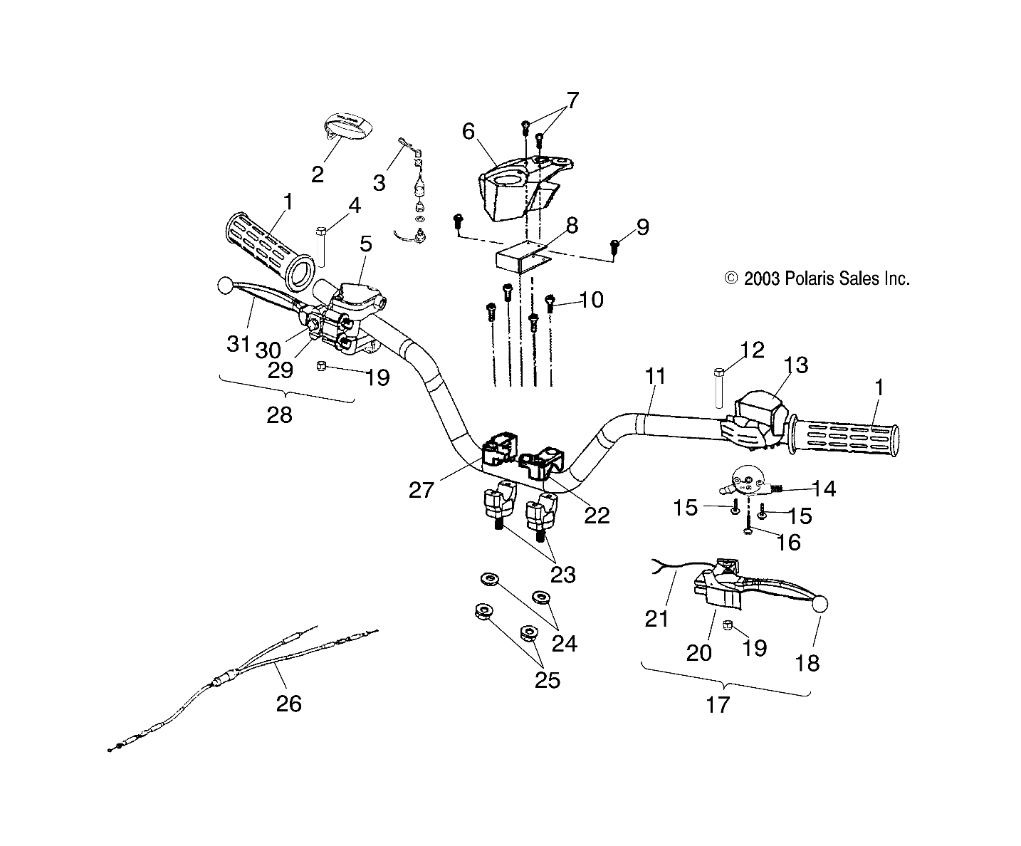 HANDLEBAR - A04KA09CA/CB (4991329132B11)