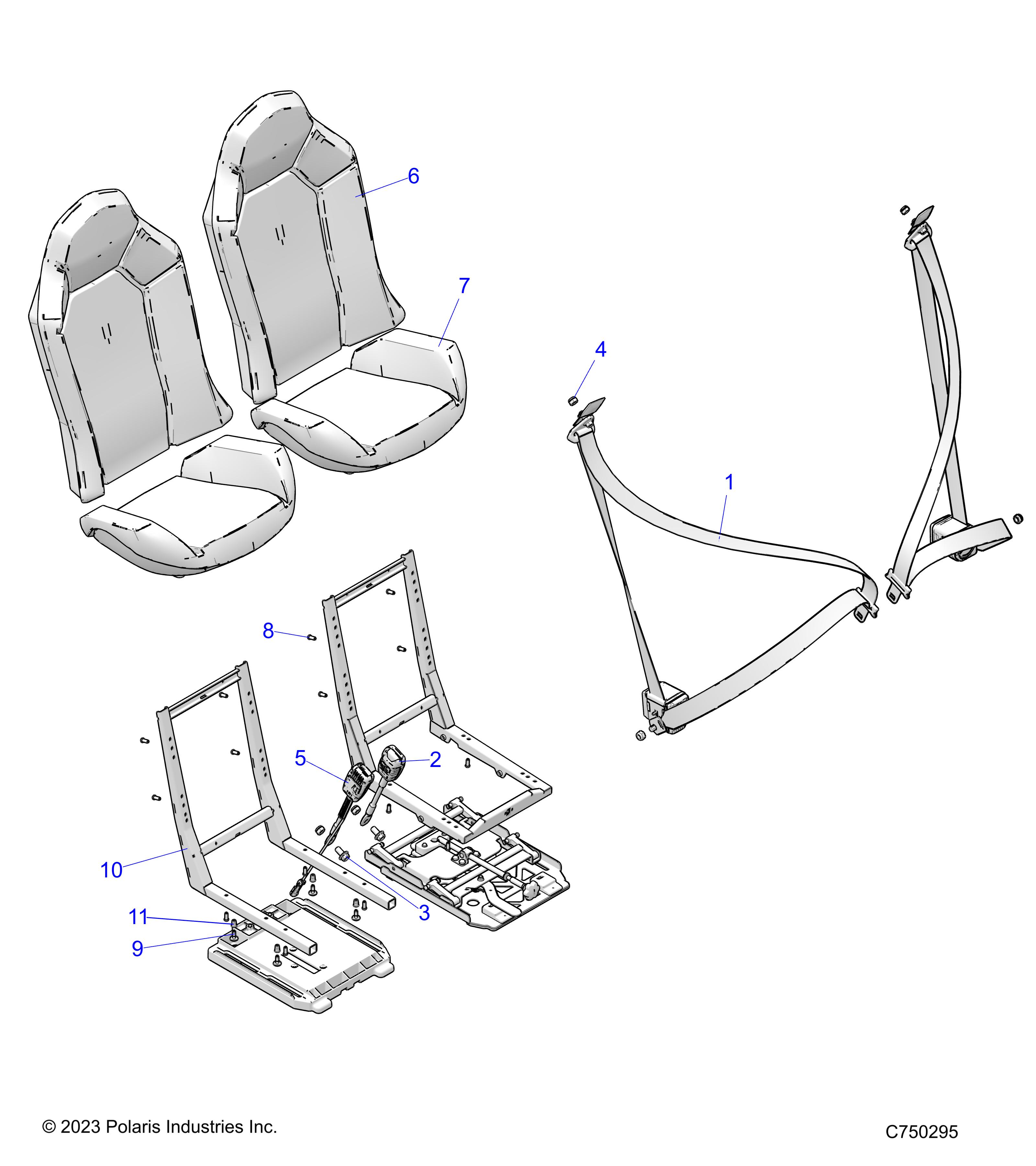 BODY, SEAT BELT AND MOUNTING - Z25ASE99F5/C5 (C750295)