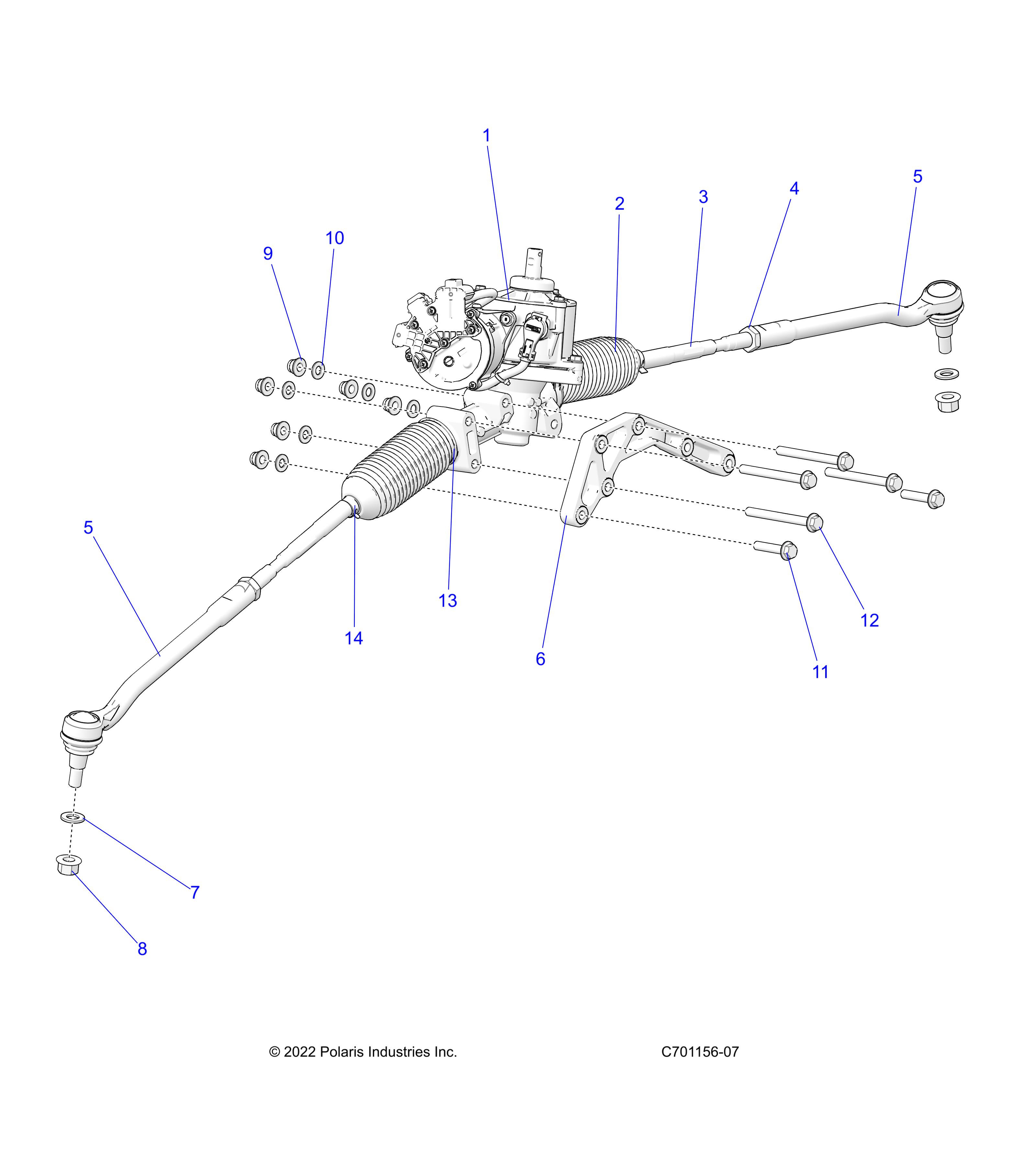 STEERING, GEAR BOX W/EPS AND RELATED - Z23RMK2KAJ/BJ (C701156-04)