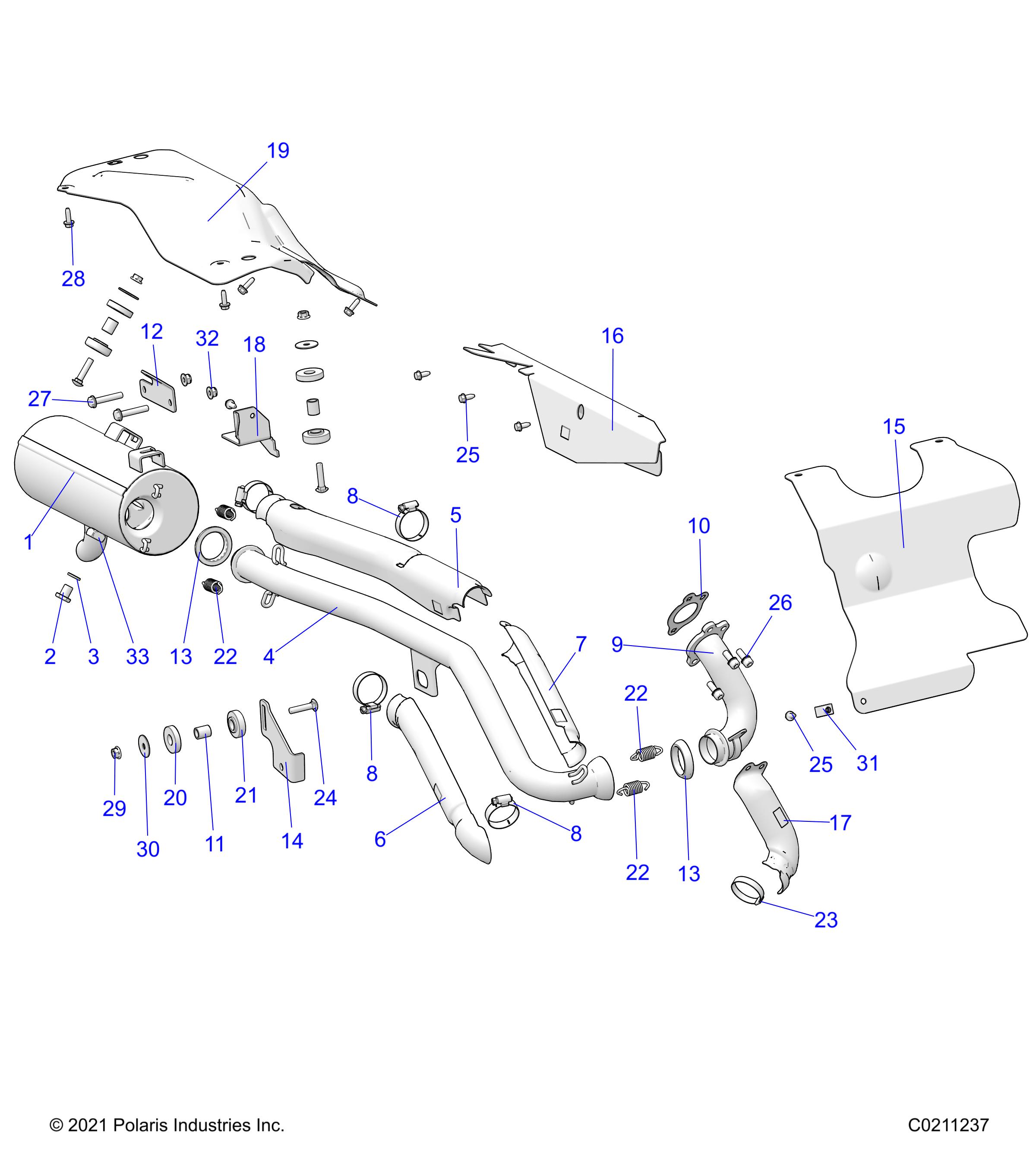 ENGINE, EXHAUST - A22SEG50A1/A5 (C0211237)