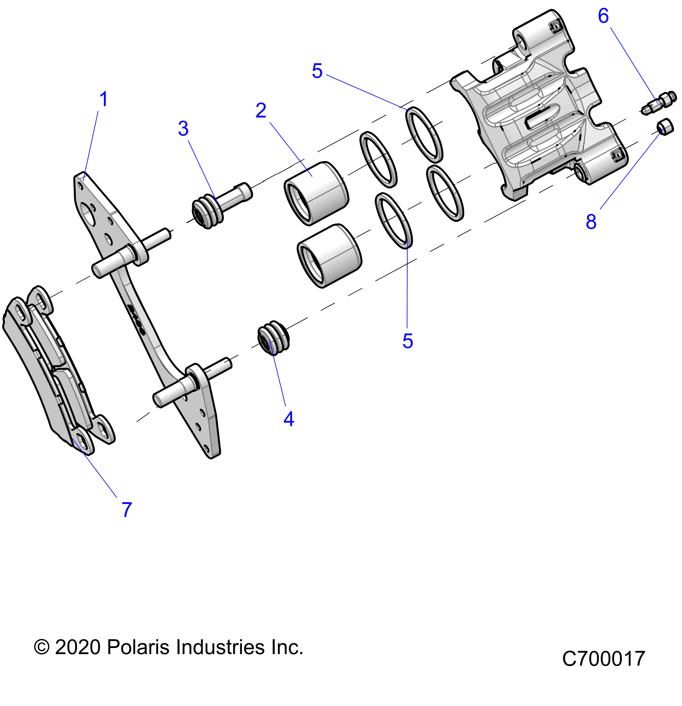 BRAKES, FRONT CALIPER - R19RRW99A9/AD/AJ/AP/B9/BD/BJ/BP (C700017)