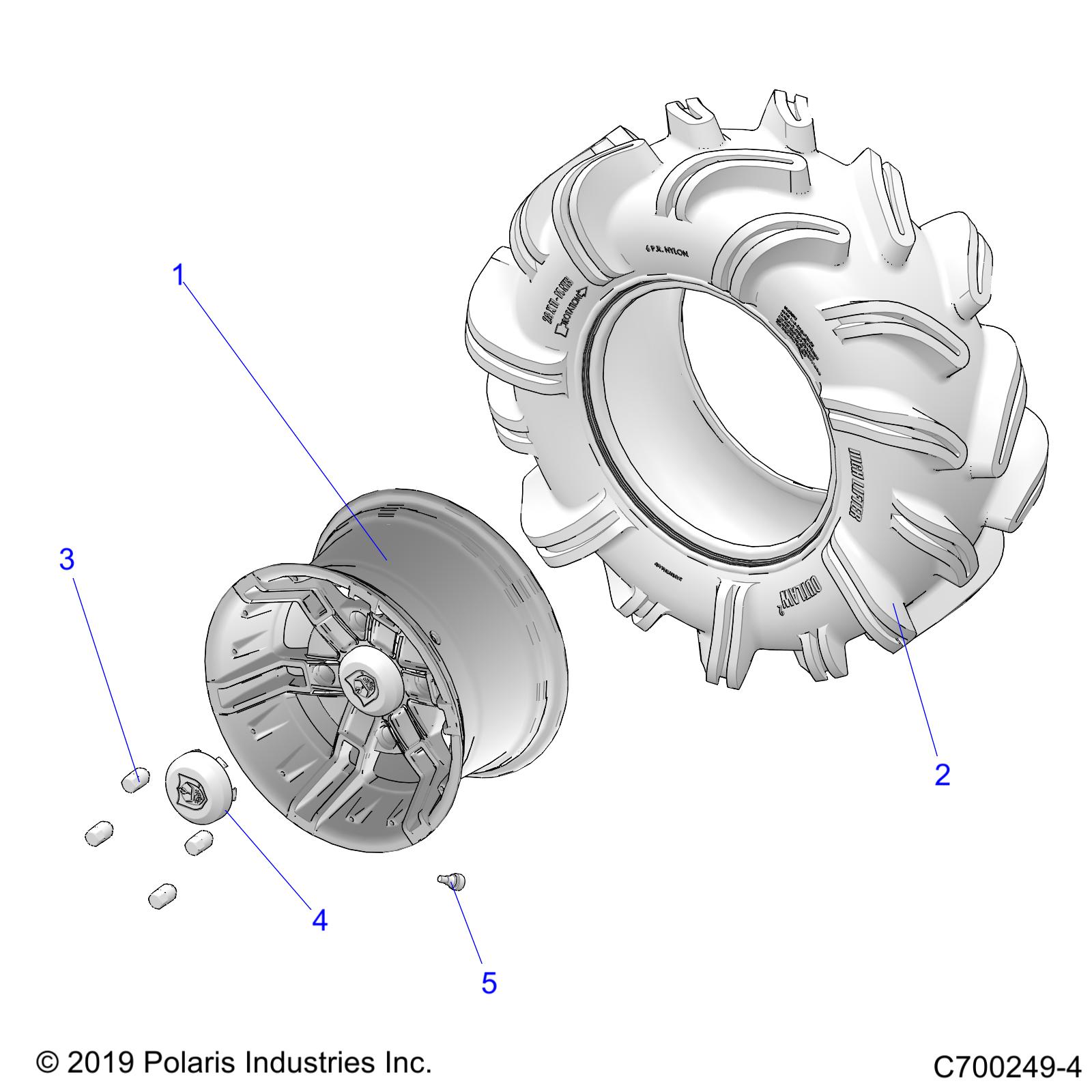 WHEELS, REAR - R20RSM99AL (C700249-4)