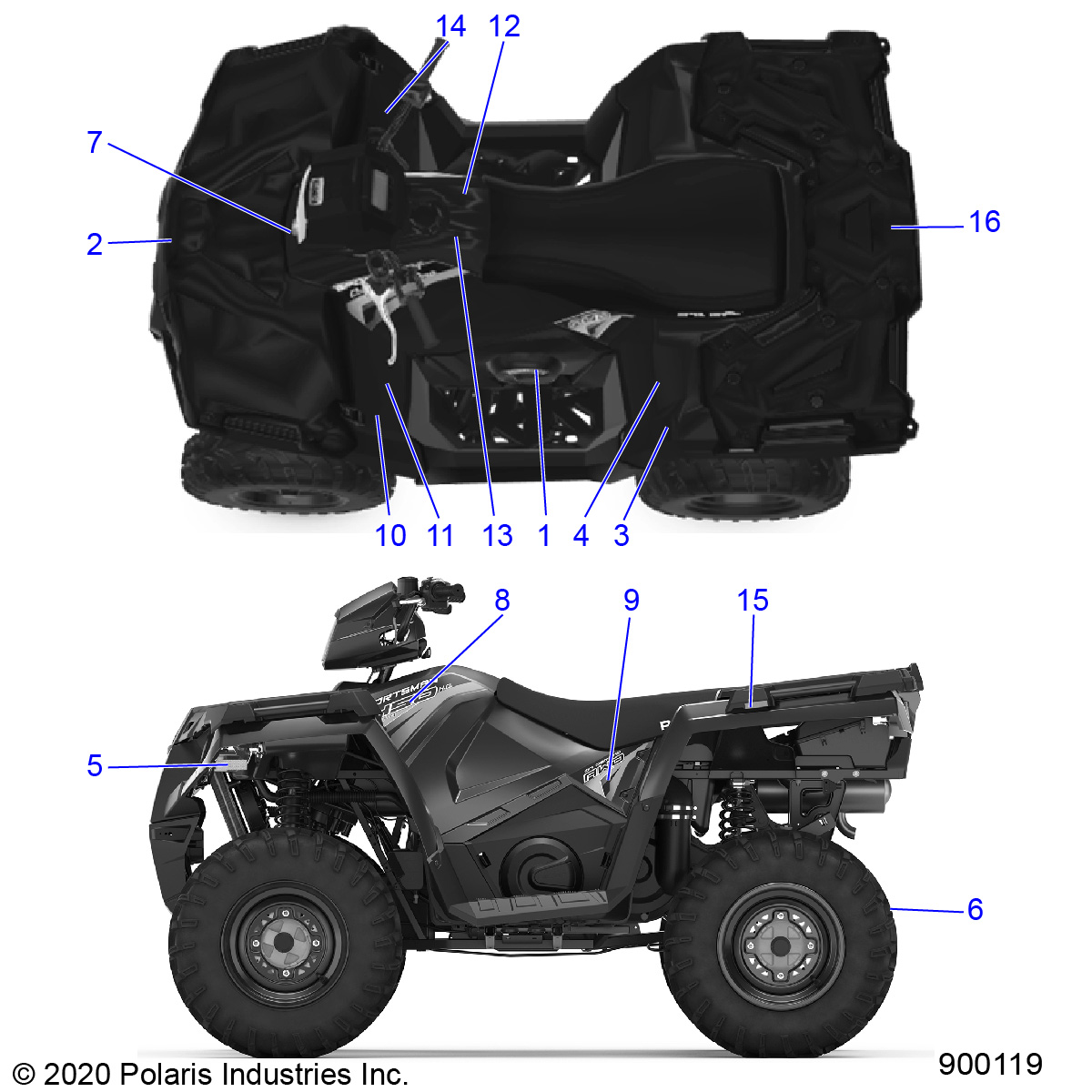 BODY, DECALS -  A20SEA50A1/A5/CA1/CA5 (900119-01)