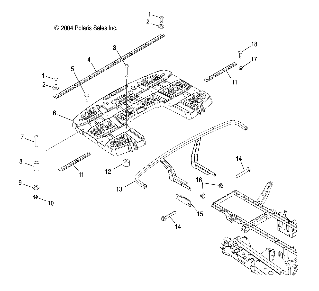 REAR RACK MOUNTING - A05MH68AK/AN/AD (4994139413A06)