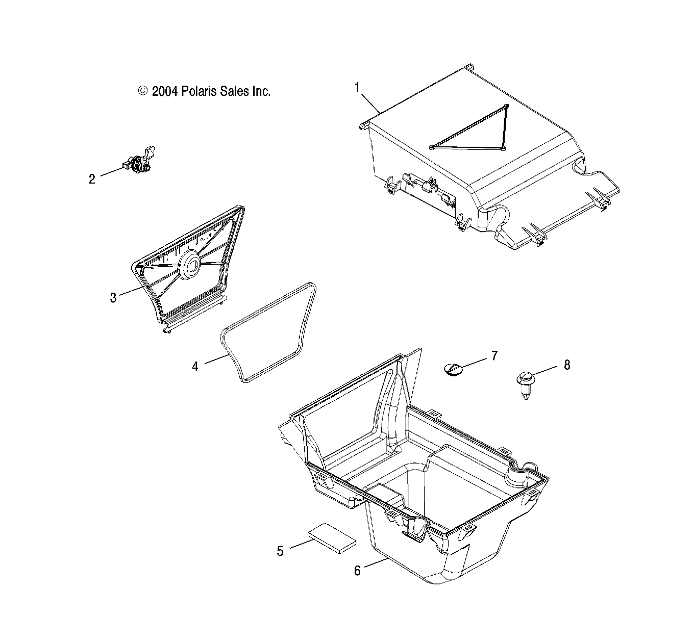 REAR STORAGE BOX - A05MH50AB/AC/AG/AH/AL/AT/FB (4994139413A09)