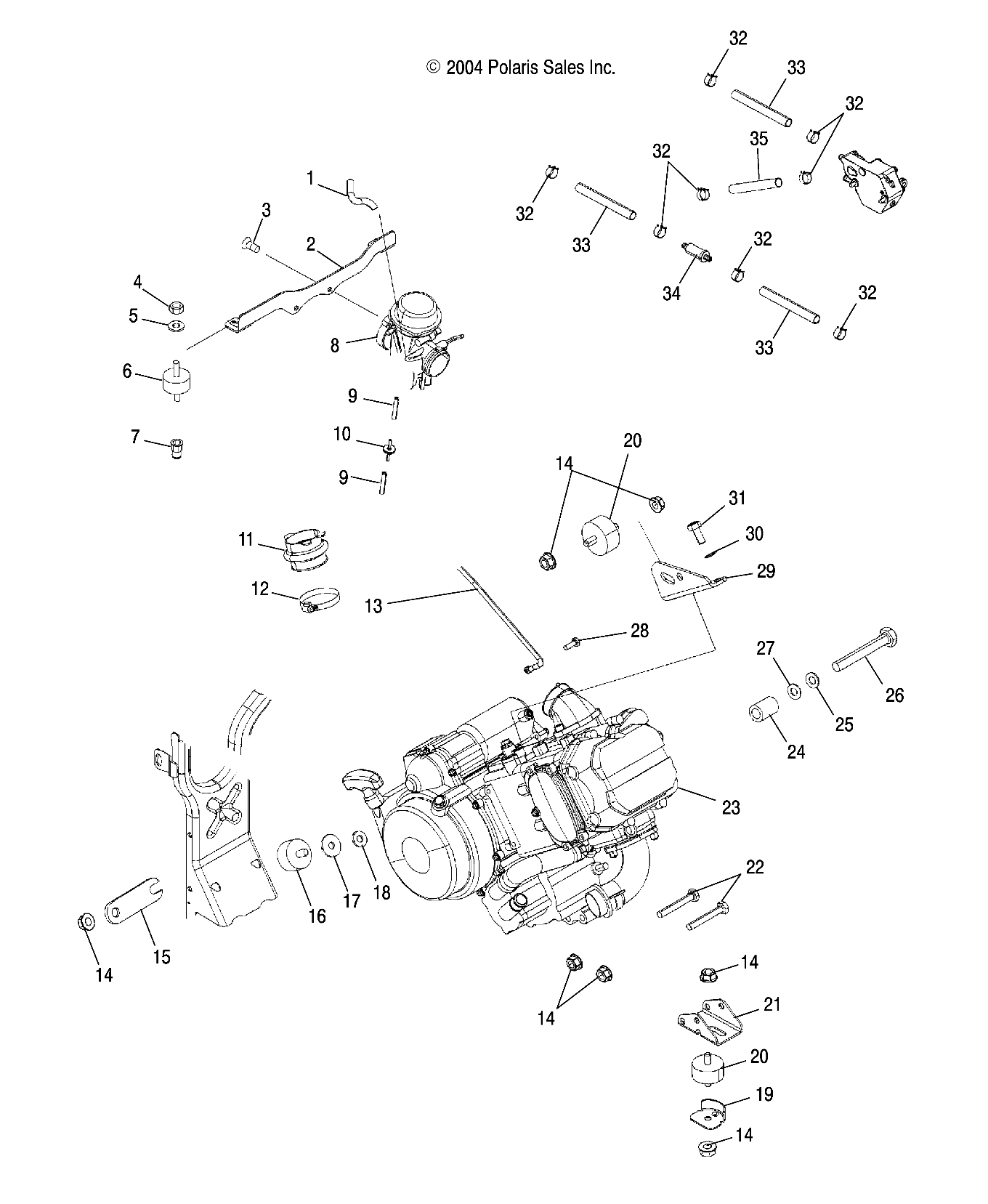 ENGINE MOUNTING - A05MH50AB/AC/AG/AH/AL/AT/FB (4994169416A13)