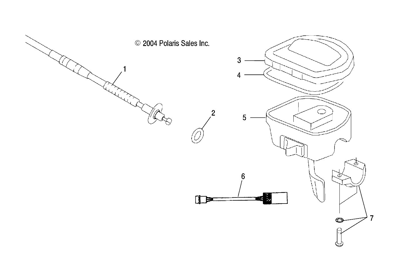 CONTROLS-THROTTLE ASM/CABLE - A05MH76AC/AT/AU/AW (4994169416B09)