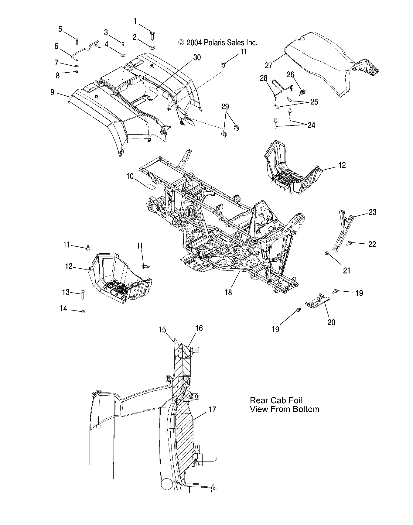 REAR CAB and SEAT - A05MH59AK/AN (4994199419A03)