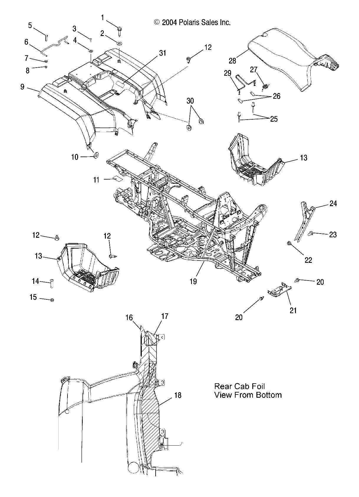 REAR CAB and SEAT - A05MH68AC/AS/AT/AU/AW (4994279427A03)