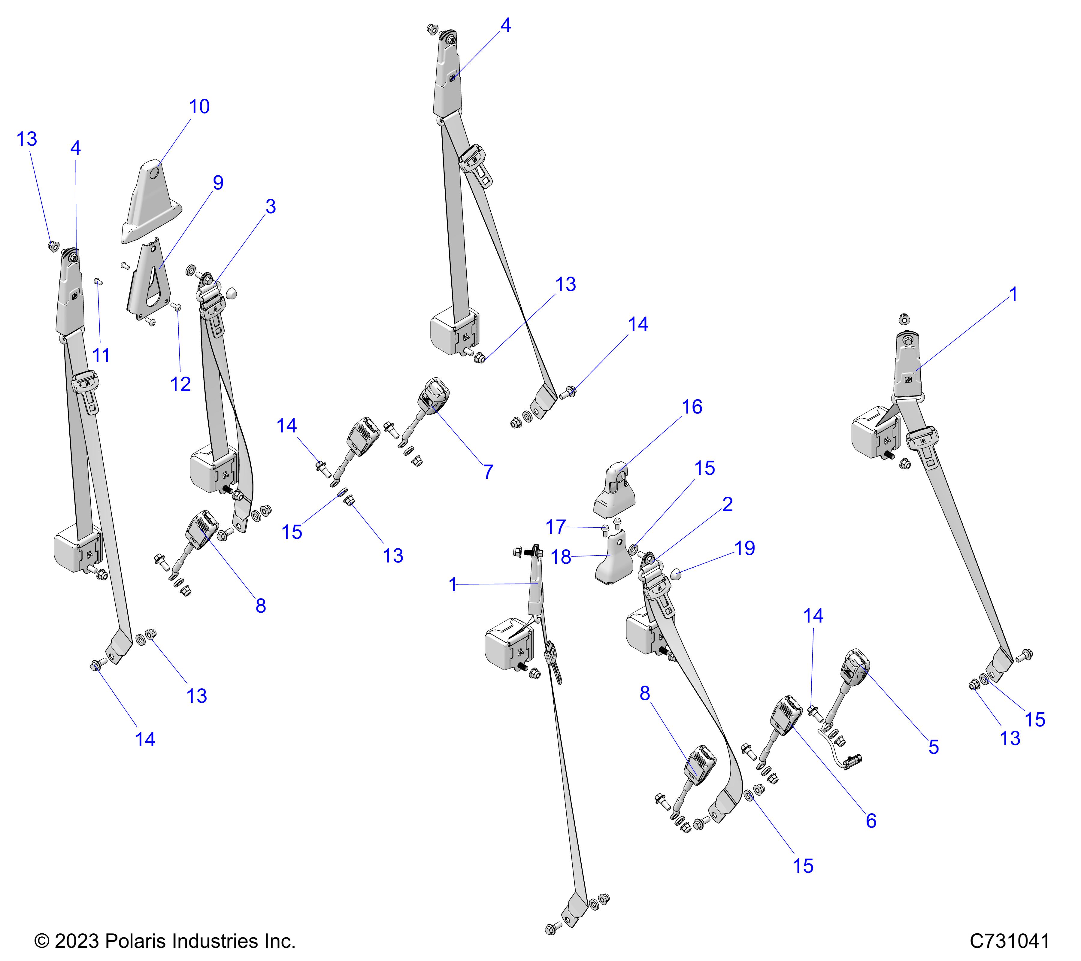 BODY, SEAT BELT ASM. - R24X6E1RAH/BH (C731041)