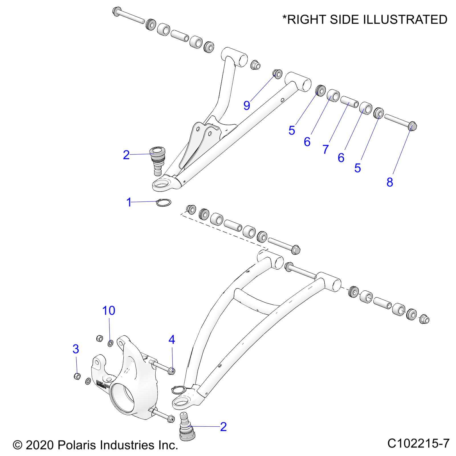 SUSPENSION, FRONT A-ARMS, MOUNTING - A20SXN85A8/CA8 (C102215-7)