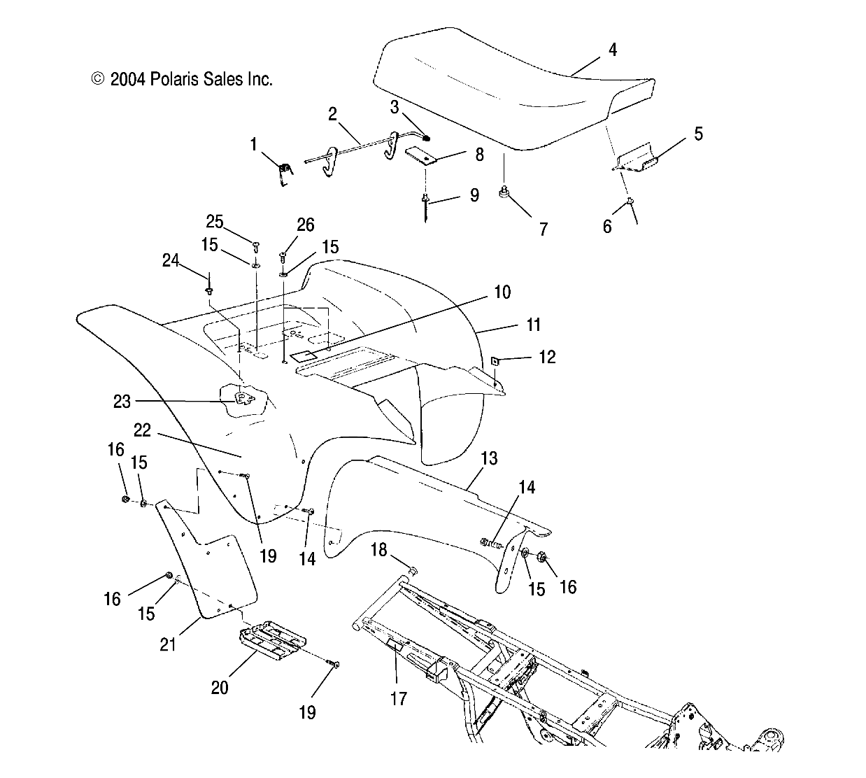 REAR CAB - A05BA25CA/CB (4994739473A04)