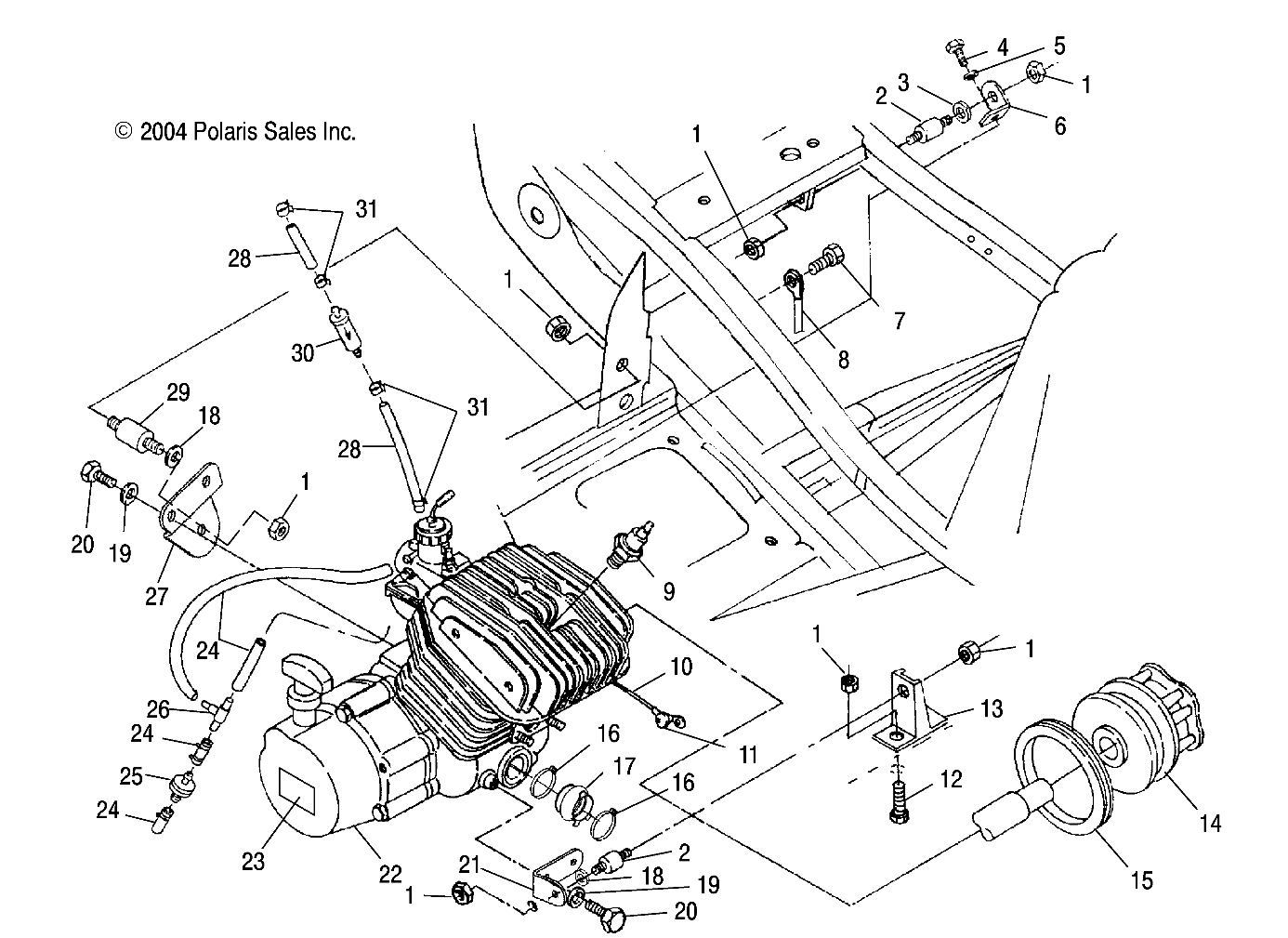 ENGINE MOUNTING - A05BA25CA/CB (4994739473A07)