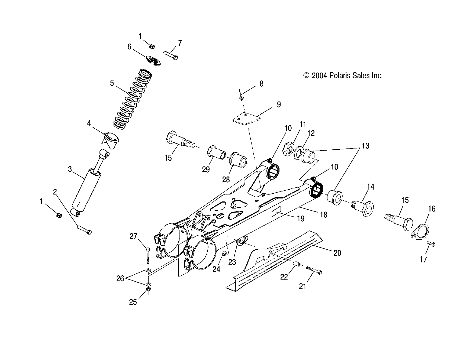 SWING ARM/SHOCK MOUNTING - A05BA25CA/CB (4994739473B07)