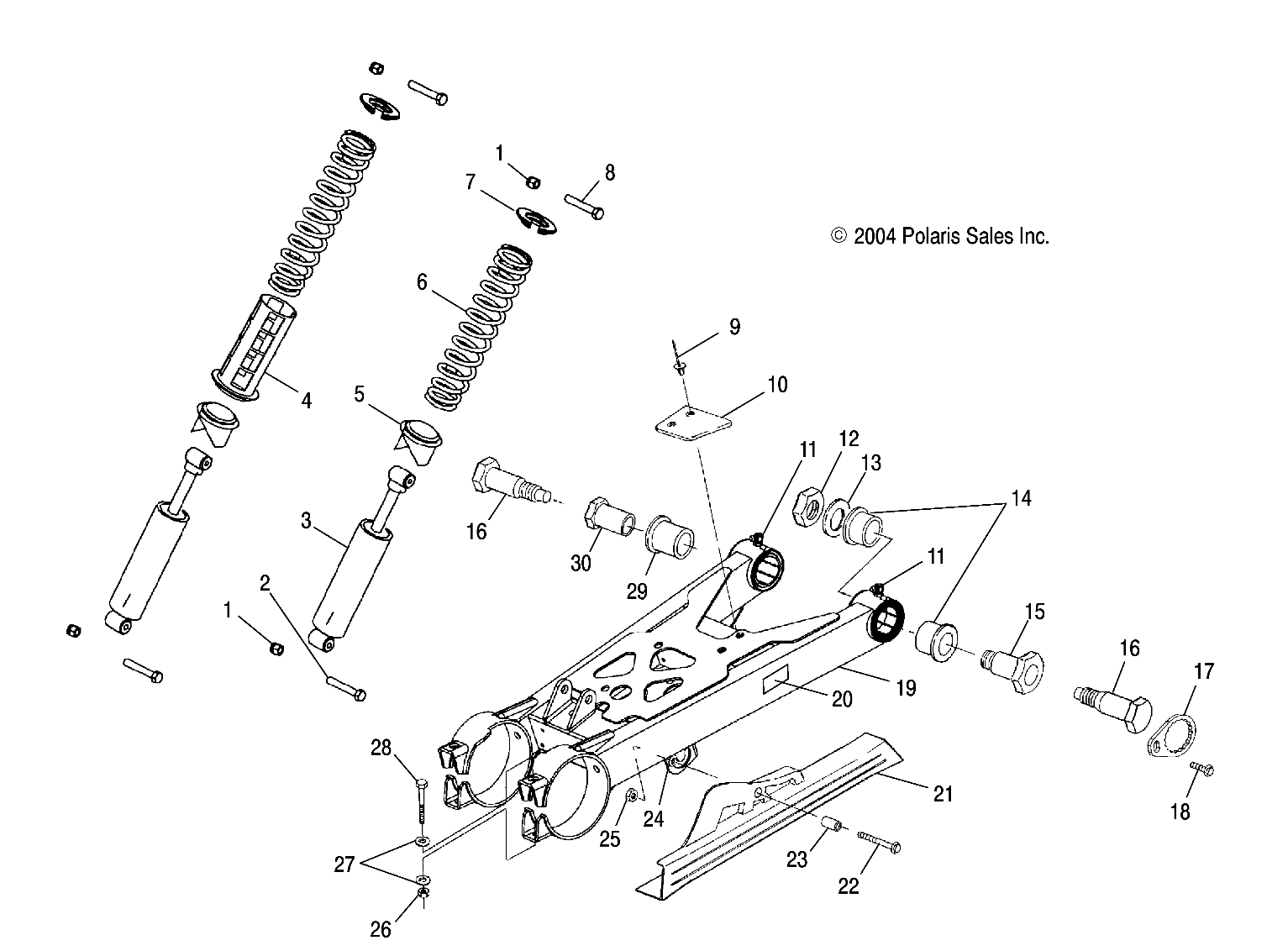 SWING ARM/SHOCK MOUNTING - A05BG50AA/FA (4994789478C07)