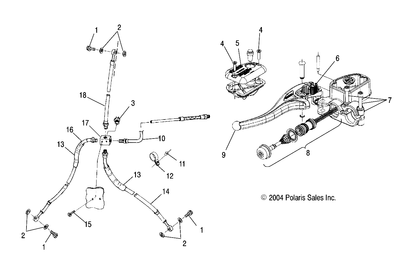 CONTROLS - MASTER CYLINDER/BRAKE LINE - A05CA32AA/AB/AC/FA (4994839483B05)