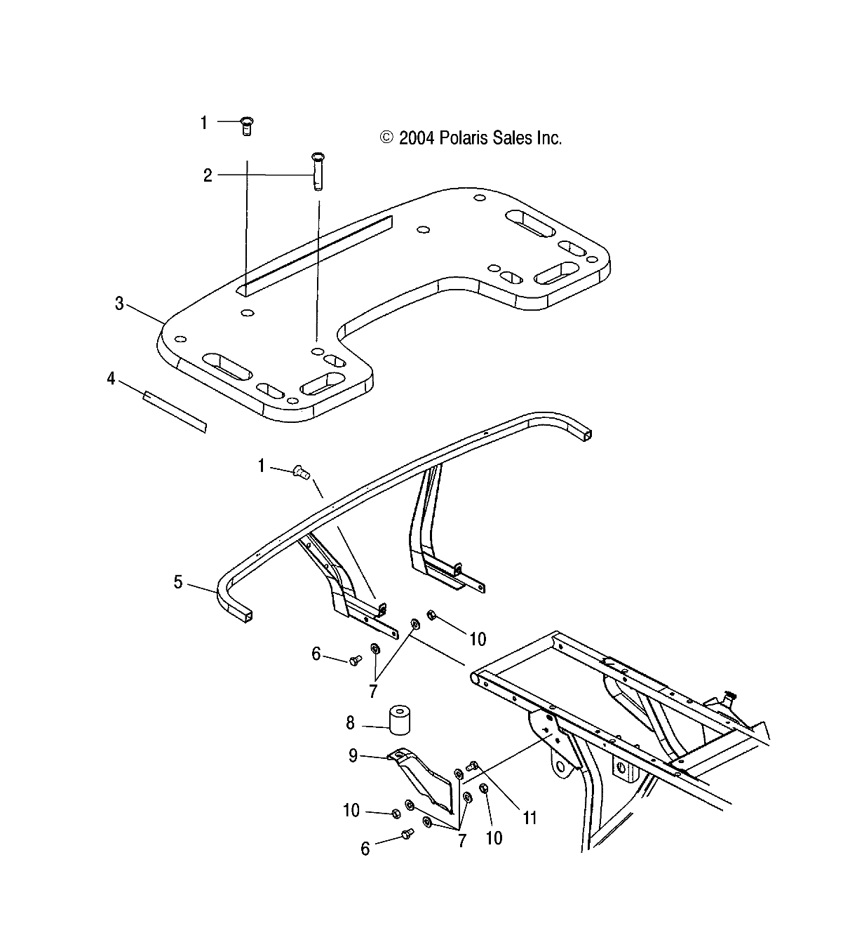 REAR RACK MOUNTING - A04CB32AA/FC (4994889488A06)