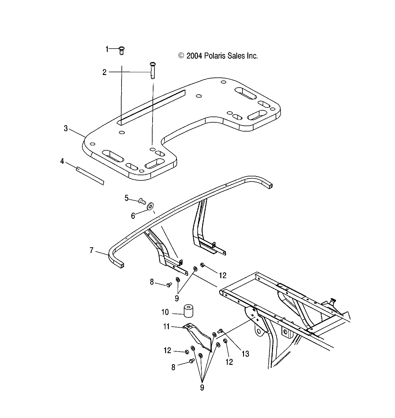 REAR RACK MOUNTING - A04CD32AA/AB/AC/FB (4994909490A06)