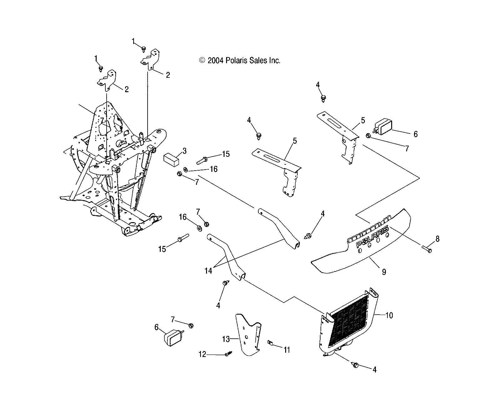 FRONT RACK and BUMPER MOUNTING - A05CD32AA/AB/AC (4994909490A07)