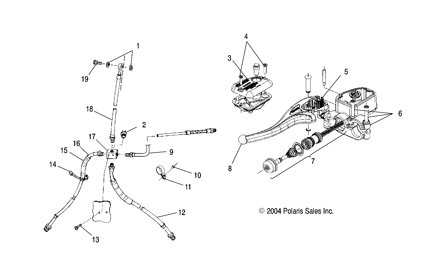 CONTROLS - MASTER CYLINDER/BRAKE LINE - A05CD32AA/AB/AC (4994909490A08)