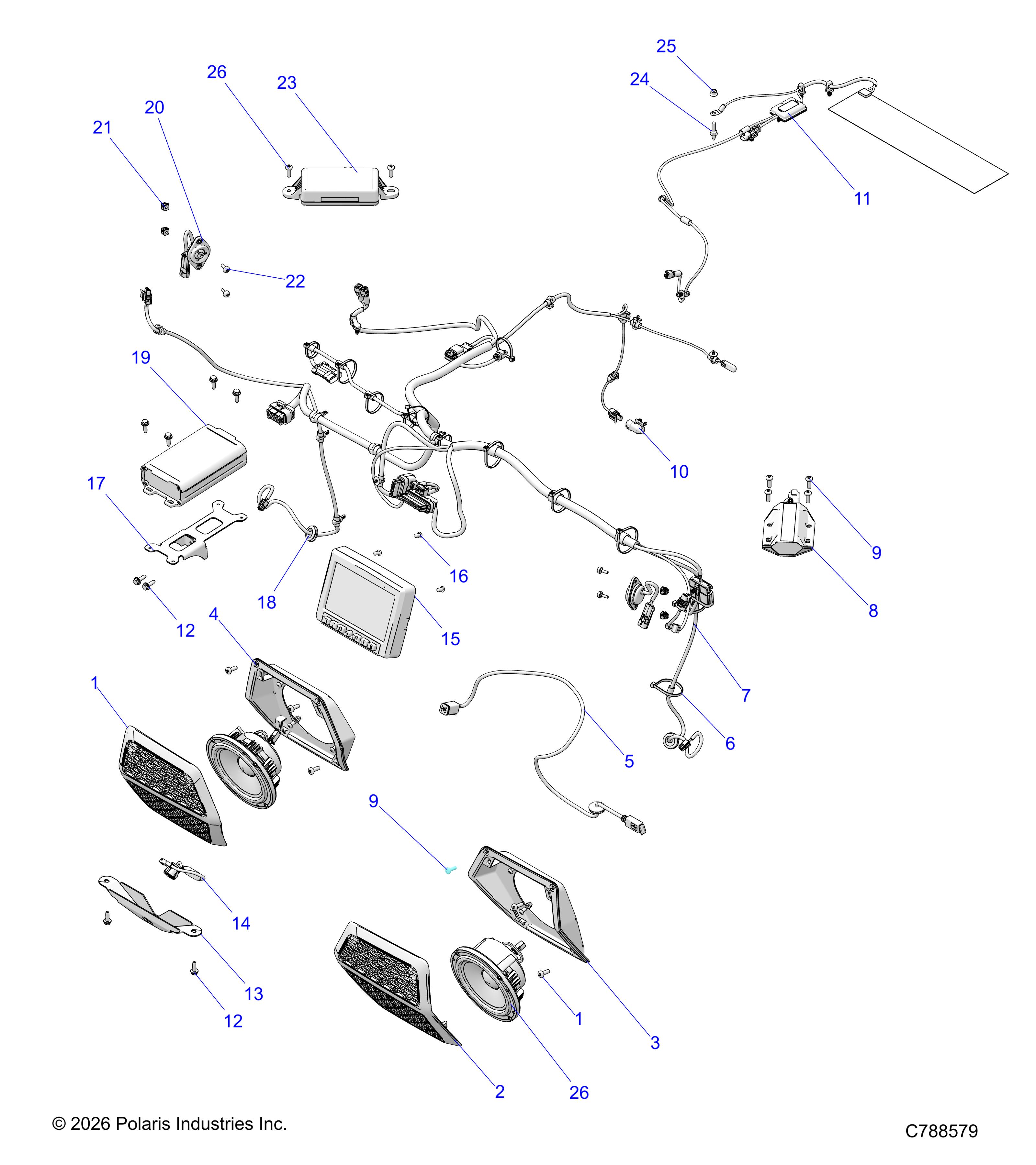 ELECTRICAL, DASH COMPONENTS, RIDE COMMAND - R26XAN1RBB (C788579)