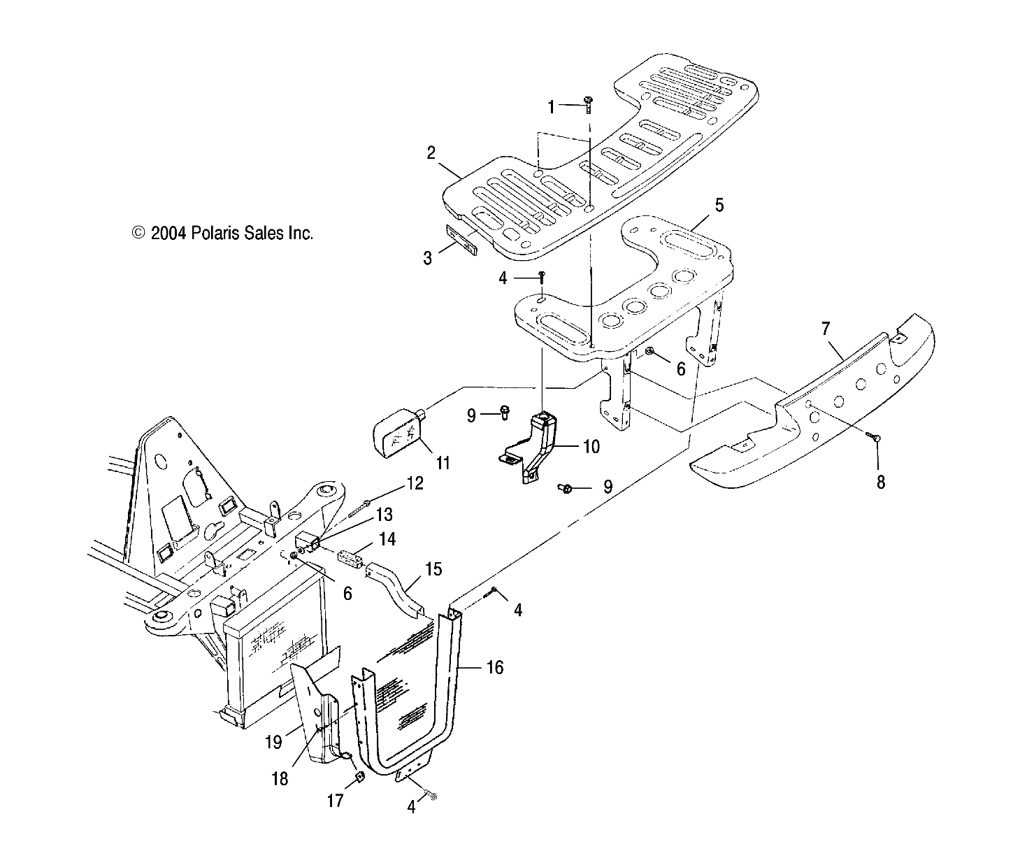 FRONT RACK and BUMPER MOUNTING - A05CL50AA (4995019501A06)