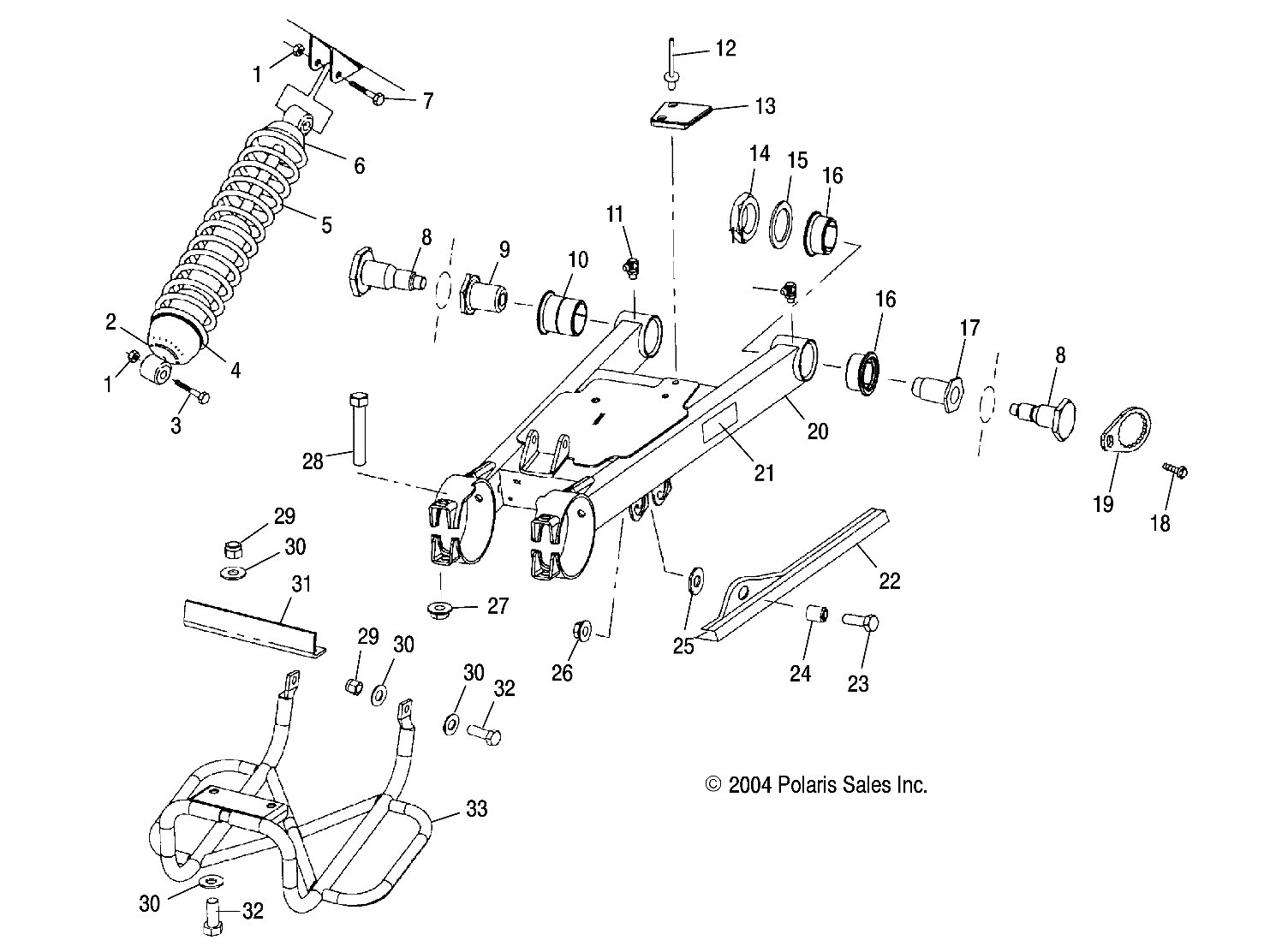 SWING ARM/SHOCK MOUNTING - A05CL50AA (4995019501B13)